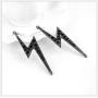 Black Crystal Lightning Dangle Hook Earrings for 80s90s Party Women Girl Black Crystal Lightning Dangle Hook Earrings for 80s90s Party Women Girl