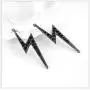 Black Crystal Lightning Dangle Hook Earrings for 80s90s Party Women Girl