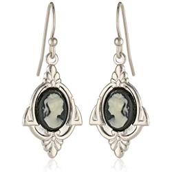 1928 Jewelry Embellish Vintage-Inspired Cameo Drop Earrings