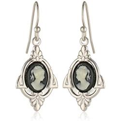 1928 Jewelry Embellish Vintage-Inspired Cameo Drop Earrings