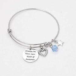 De&ai Inspirational Bracelet, Motivational Gift Always be Your own Kind of Awesome Bracelet for Women Girls
