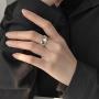 FUTIMELY 4PCS Thick Chunky Dome Rings Set for Women Girls 14k Gold Silver Plated Minimalist Twisted Signet Polished Round Stacking Rings