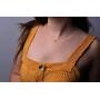 Blossom & Hue 18K Gold Plated Tiny Round Turquoise Pendant Necklace