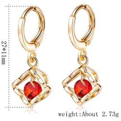 LAMAPOLIS Drop Dangle Earrings CZ Cubic Zirconia Design 14K Plated Gold Silver Hypoallergenic,Gorgeous Gift for Women and Girls