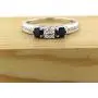 Dazzlingrock Collection 14K White Diamond And Blue Sapphire Ladies Vintage Bridal 3 Stone Engagement Ring, White Gold