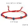 4Pcs Evil Eye Bracelets for Women Men,7 Knot Adjusted Handmade Lucky Bracelets for Protection Kabbalah Black Blue Red String Bracelets Amulet Jewelry Gift for Families Friends,4 Packs
