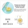 LUHE S925 Sterling Silver Sun Flower Ladybug Pendant Necklace Jewelry Gifts for Girlfriend Mom