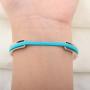 WUSUANED Hair Tie Bracelet Stainless Steel Grooved Cuff Bangle Gift for her
