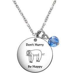 De&ai Animal Sloth Charm Necklace, Animal Jewelry Sloth Lover Gift for Women Girls