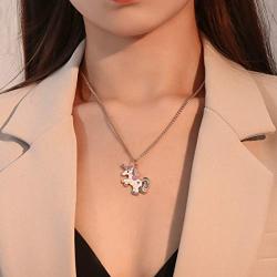 YienDoo Bohemia Necklace Trendy Simple Fashion Unicorn Pendant Gold Chain Boho Jewelry For Woman and Girls