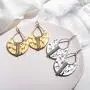Boho Gold & Silver Ethnic Hammered Crescent Dangle Earrings for Women Boho Gold & Silver Ethnic Hammered Crescent Dangle Earrings for Women