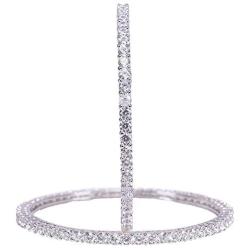 Ratnavali Jewels CZ Zirconia Gold Tone Solitaire Diamond Bracelet Bollywood Wedding Bangle Jewelry Women
