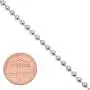 The Bling Factory Mens 6mm High-Polished Stainless Steel Ball Military Bead Chain Necklace