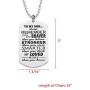 LParkin Son Gifts from Dad Mom Daddy Mommy You are Braver Than You Believe Necklace Jewelry Pendant Dog Tag