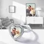 Custom Photo Ring Memorial Picture Printed Personalized Jewelry 925 Sterling Silver Open Style Cubic Zirconia Heart Engagement Rings, Adjustable