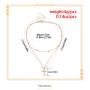 Funyrich Layered Cross Pendant Necklace Jesus Beaded Necklaces Chain Adjustable Choker Necklace Jewelry for Women and Girls (Gold)