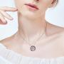TOUPOP Flamingo Gifts for Women s925 Sterling Silver Flamingo Pendant Necklace with Circle Purple Crystal Jewelry Gifts for Women Mom Girls Birthday Mothers Day