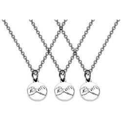 FUSTMW 3 Pinky Promise Necklace Pinky Swear Best Friends Gift Sisters Necklaces Friendship Jewelry