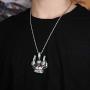 KMASAL Jewelry Hip Hop Cartoon Iced Out Ape Hold Money Bag Big Pendant Chain Pave Colorful CZ Diamond Stone 18K Gold Plated Necklace with 24 Inch Stainless Rope Chain for Men Women
