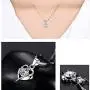 Lucksee Heart Necklaces for Women Personalized Simple Shiny Silver Love Clavicle Crystal Inlaid Zircon Clavicle Pendant Chains Unique Jewelry for Women,Mom,Teen Girls, Girl Friend