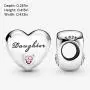 Pandora Jewelry Daughters Love Cubic Zirconia Charm in Sterling Silver Pandora Jewelry Daughters Love Cubic Zirconia Charm in Sterling Silver