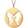 Vocheng Gold Monarch Butterfly and Earring Sets for Women Teen Girls,Hollow Out 316L Stainless Steel Pendant Necklace and Round Stud Piercing Earrings, with Fine Gift Box and Cute Card Jewelry Set