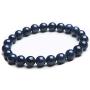 8mm Natural Blue Sapphire Gemstone Best Round Beads Women Men Rare Bracelet Jewelry AAAA