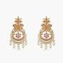 Tarinika Indian Traditional Nakshatra CZ Long Necklace set for women and Girl - White Red Green