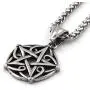 GUNGNEER Pagan Wicca Necklace Floral Patterns Pentagram Star Pendant Godness Protection Jewelry Stainless Steel Amulet GUNGNEER Pagan Wicca Necklace Floral Patterns Pentagram Star Pendant Godness Protection Jewelry Stainless Steel Amulet