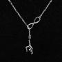 FUSTMW Gymnast Gift Gymnastics Y Necklace Infinity Love Charm Gymnast Jewelry Gymnastics Class Gift for Women Girls