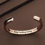 Zuo Bao Keep Fucking Going Hair Tie Bracelet Graduation Gift Inspirational Bracelets for Women Motivational Friend Encouragement Jewelry