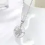 CELESTIA Sterling Silver Compass Necklace for Women Friendship Pendant Circle Necklace Graduation Christmas Gifts for Women Girls - 18 Chain CELESTIA Sterling Silver Compass Necklace for Women Friendship Pendant Circle Necklace Graduation Christmas Gifts for Women Girls - 18 Chain