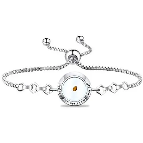 FAADBUK Christian Mustard Seed Bracelet Christian Gift Psalm 46:5 God Is Within Her She Will Not Fall Mustard Seed Jewelry Bracelet Religious Gift Jewelry For Women Girls FAADBUK Christian Mustard Seed Bracelet Christian Gift Psalm 46:5 God Is Within Her She Will Not Fall Mustard Seed Jewelry Bracelet Religious Gift Jewelry For Women Girls