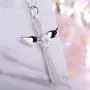 YL Cross Necklace 925 Sterling Silver Angel Wings Pendant Teardrop Cubic Zirconia Criss Jewelry YL Cross Necklace 925 Sterling Silver Angel Wings Pendant Teardrop Cubic Zirconia Criss Jewelry
