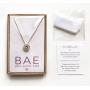 A+O Gift for Mom, Aunt, Grandma - Solitaire Halo Necklace in Gold, Rose Gold, Silver