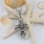 Mens Necklace 925 Sterling Silver Necklace with 24 inch Silver Chain Necklace Length, Jewelry Necklaces for Men, Fleur de Lis Theme Pendants Men Necklace