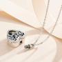 Urn Necklaces for Human Ashes for Women Men, Cremation Jewelry for Ashes, AEONSLOVE Sterling Silver Cremation Urn Memorial Pendant Ashes Necklace Keepsake Gifts for Women Men Adult
