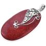 925 Sterling Silver Fashion Unique Costume Statement Stylish Pendant Sponge Coral Jewelry For Women Gifts