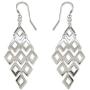 LeCalla Sterling Silver Jewelry Diamond Shape Drop Earrings for Women