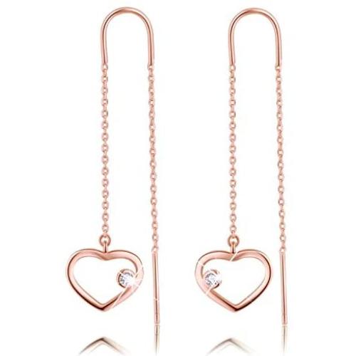 ✦Gifts for Mothers Day✦18K Gold Plating 925 Sterling Silver Cubic Zirconia Drop Earrings Hollow Love Heart/Circle CZ Hypoallergenic Earrings for Women and Girls