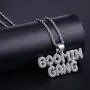 GUCY Hip Hop Jewelry Iced Out Bubble BOOMIN Gang Letter Pendant Necklace Rope Chain(Gold/Silver) GUCY Hip Hop Jewelry Iced Out Bubble BOOMIN Gang Letter Pendant Necklace Rope Chain(Gold/Silver)