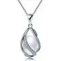 Deluxe Jewelry Set for Women by Diamovi – 100% Natural Freshwater Pearl Necklace & Earrings – 925 Sterling Silver W/Unique Design – 45 cm Chain W/ 8-9 MM Pearl–Available in White