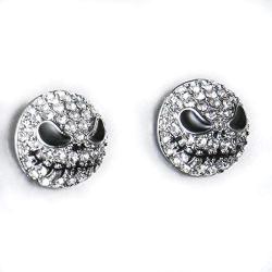 Mare Night Earrings - Before Christmas Silver Crystal Horror Earrings for Women
