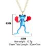 WEVENI Acrylic Skateboard Frog Necklace Golf Boxer Frog Pendant Jewelry Gifts for Women Girls Ladies