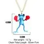 WEVENI Acrylic Skateboard Frog Necklace Golf Boxer Frog Pendant Jewelry Gifts for Women Girls Ladies