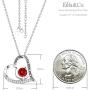 Ruby Necklace for Mom Wife I Love You to the Moon and Back Jewelry for Women Birthday Gifts July Birthstone Sterling Silver Fine Jewelry