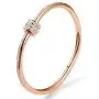 PANSTAR Silver Bracelet for Women, Tennis Bangle Bracelet, 316L Stainless Steel Bracelets Set Cubic Zirconia