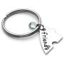 Jovivi Best Friends Forever and Ever Friendship Necklaces Keychains for 3/4,Alloy Heart Matching Puzzle Piece BBF Friendship Jewelry