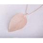 HUNO Real Filigree Leaf Necklace Natural Leaves Long Pendant Fashion Jewelry