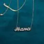 OSIANA Cross Necklace for Women 18K Gold Filled Dainty Solitaire Round Bezel Double Circle Mommy Mama Lock Key Cubic Zirconia Tiny Cute Personality Pendant Choker for Her